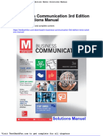 Dwnload Full M Business Communication 3rd Edition Rentz Solutions Manual PDF
