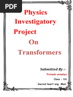 Project On Transformers Class XII