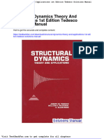 Dwnload full Structural Dynamics Theory and Applications 1st Edition Tedesco Solutions Manual pdf