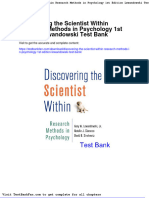 Dwnload Full Discovering The Scientist Within Research Methods in Psychology 1st Edition Lewandowski Test Bank PDF