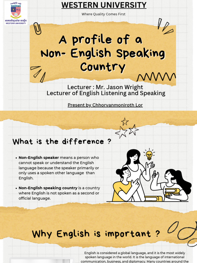 A Profile of A Non - English Speaking Country | PDF | Japanese Language ...