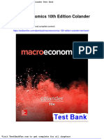 Dwnload Full Macroeconomics 10th Edition Colander Test Bank PDF