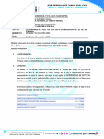 146. INFORME N°146-2023-SGOP-MPDC - CONFORMIDAD DE PAGO POR LOS SERVICIOS REALIZADOS