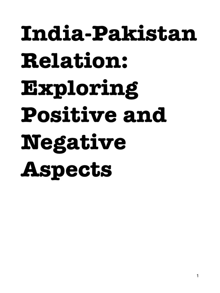 Political Science (Project) | PDF | India–Pakistan Relations ...