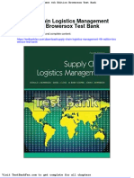 Dwnload Full Supply Chain Logistics Management 4th Edition Browersox Test Bank PDF