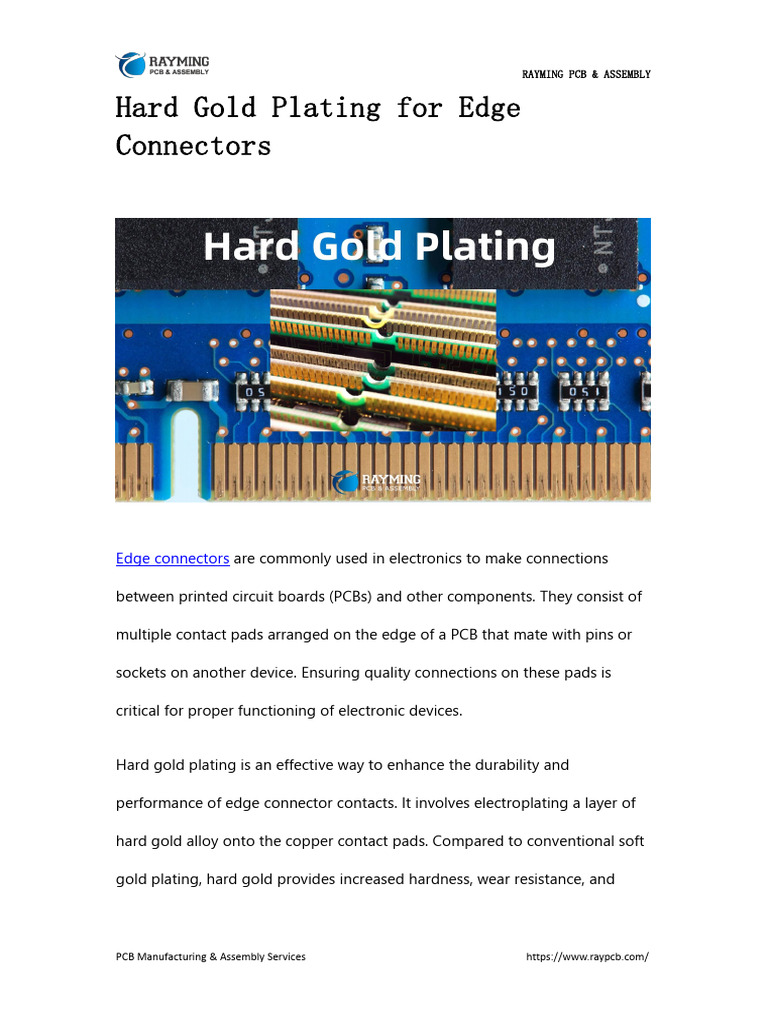 Hard Gold Plating for Edge Connectors | PDF | Printed Circuit Board ...
