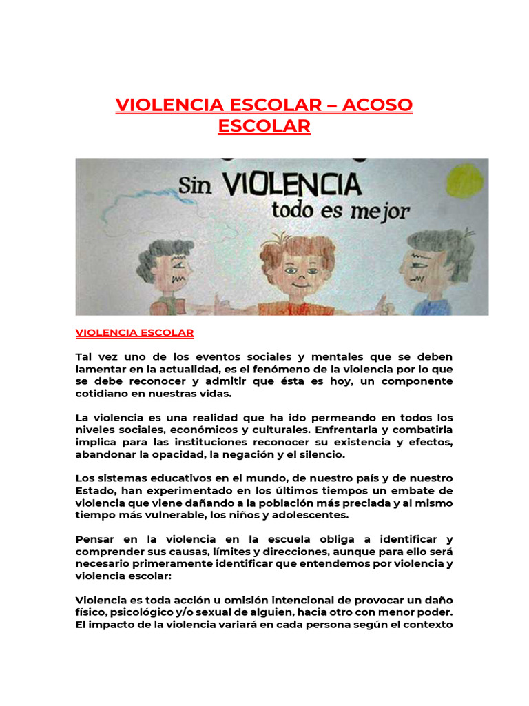 Prevención de la Violencia Escolar | PDF | Violencia | Abuso infantil