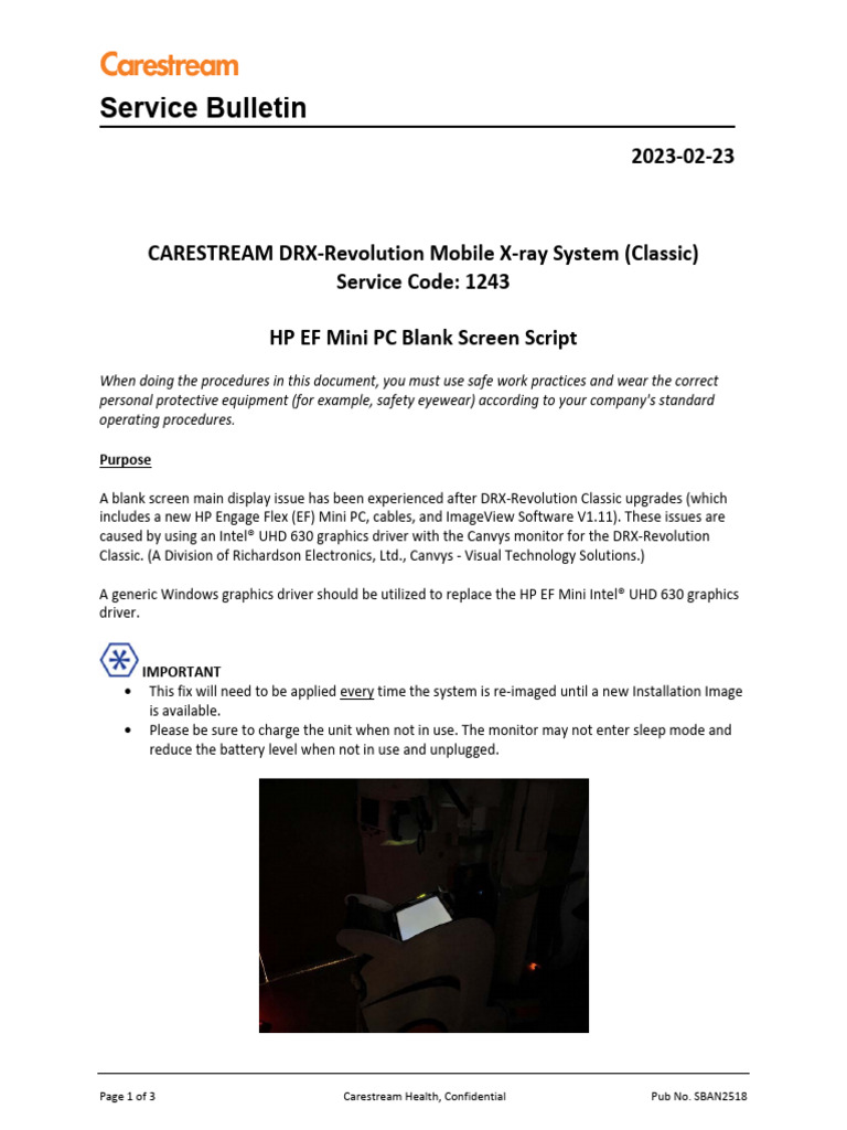 2023 02 23 HP EF Mini PC Blank Screen Script (SBAN2518) | PDF ...