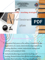 Parts of Instructional Plan