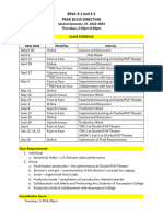 BPeA 3-1 & 3-2 Directing Class Schedule 2023