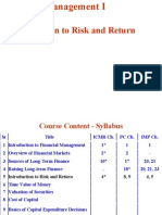Introduction To Risk and Return