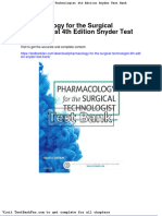 Dwnload Full Pharmacology For The Surgical Technologist 4th Edition Snyder Test Bank PDF