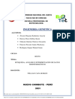 Informe B Squeda An Lisis e Interpretaci N de Datos Bioinform Ticos PDF