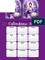 Calendário A4 2024 Kuan Yin