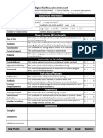 M Dunning Evaluation Instrument