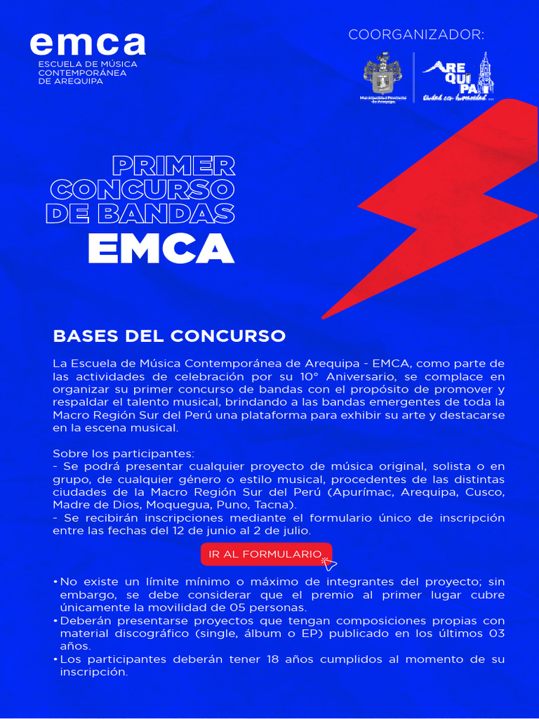 Bases I Concurso de Bandas Emca | PDF | Perú