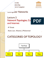Lecture 2 - Network Topologies, Categories and Internet