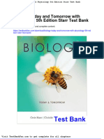 Dwnload Full Biology Today and Tomorrow With Physiology 5th Edition Starr Test Bank PDF