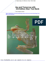 Dwnload Full Biology Today and Tomorrow With Physiology 3rd Edition Starr Test Bank PDF