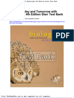 Dwnload Full Biology Today and Tomorrow With Physiology 4th Edition Starr Test Bank PDF