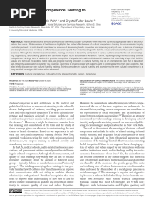 Lekas Et Al 2020 Rethinking Cultural Competence Shifting To Cultural Humility