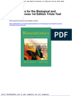 Dwnload Full Biostatistics For The Biological and Health Sciences 1st Edition Triola Test Bank PDF