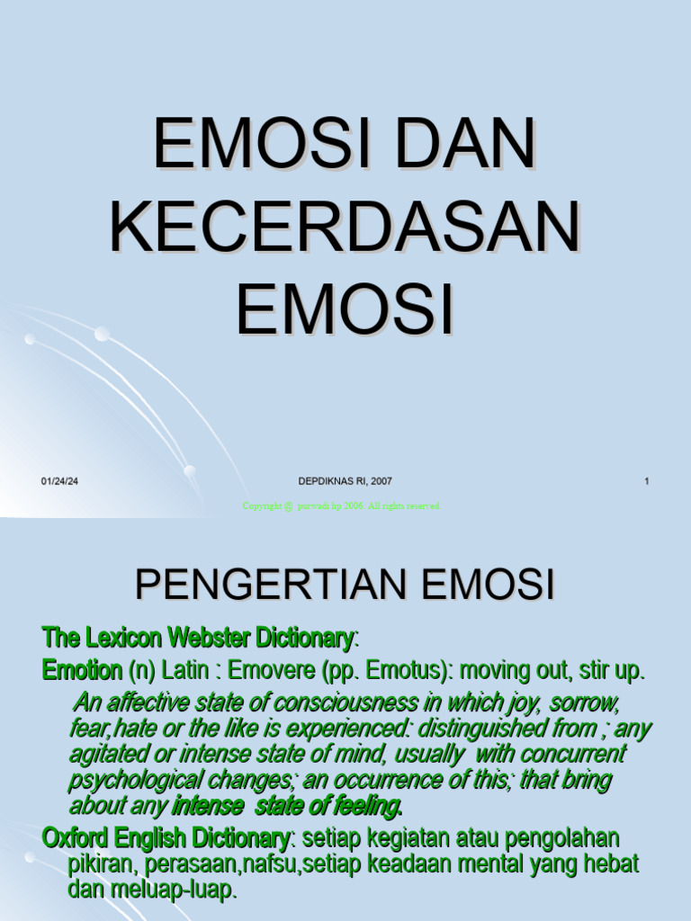 Emosi Dan Kecerdasan Emosi | PDF