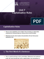 ENGL 0008 Unit 7 Lesson Capitalization Rules