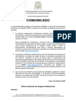 Comunicado - R09052007 - Sobre La Matrícula Virtual, Trabajo Remoto, e Inicio de Clases - VF