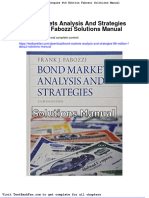 Dwnload Full Bond Markets Analysis and Strategies 8th Edition Fabozzi Solutions Manual PDF