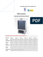 BOD Incubator-User Manual