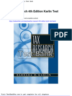 Dwnload Full Tax Research 4th Edition Karlin Test Bank PDF