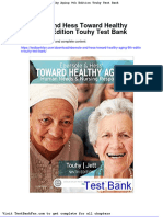Dwnload Full Ebersole and Hess Toward Healthy Aging 9th Edition Touhy Test Bank PDF