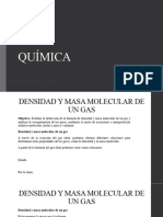 Densidad y Masa Molecular - Estequiometria de Los Gases