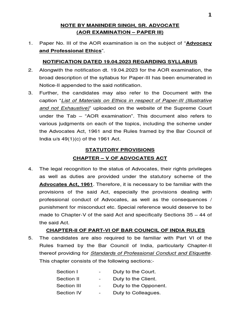 Prof Ethics Advocacy Cases Pdf Advocate Contempt Of Court