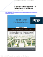 Dwnload Full Taxation For Decision Makers 2016 1st Edition Escoffier Solutions Manual PDF