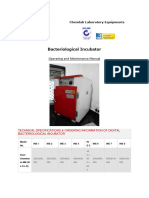 Bacteriological Incubator-User Manual