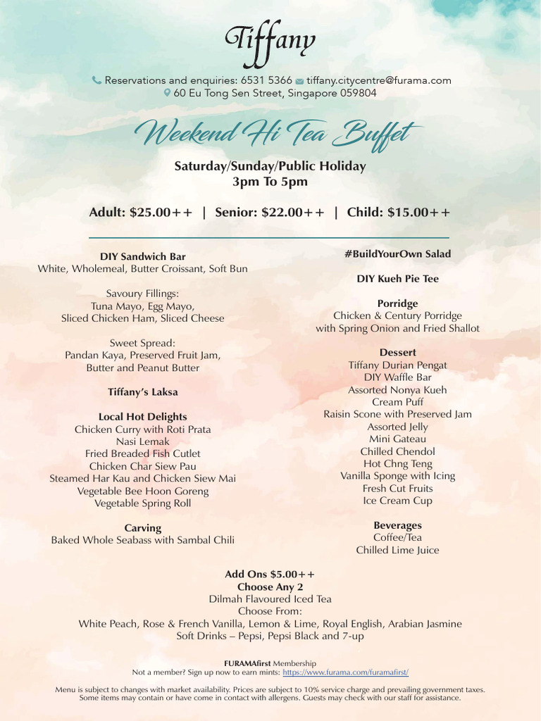 Chaupal Hi Tea Buffet Menu
