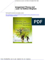 Dwnload Full Financial Management Theory and Practice An Asia 1st Edition Brigham Test Bank PDF