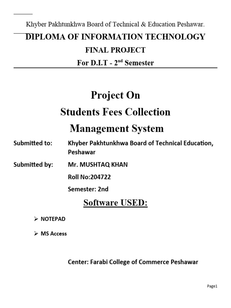 Project Thesis2 Pdf Microsoft Access Databases