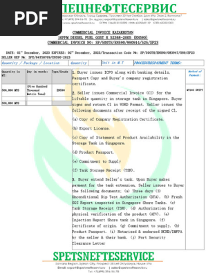 SPETSNEFTESERVICE REFINERY-EN590 CI-IDEALLY CORPORATION CO., LTD500000