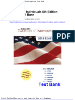 Dwnload full Taxation of Individuals 5th Edition Spilker Test Bank pdf