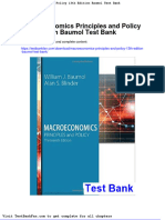 Dwnload Full Macroeconomics Principles and Policy 13th Edition Baumol Test Bank PDF