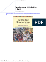 Dwnload Full Economic Development 11th Edition Todaro Test Bank PDF