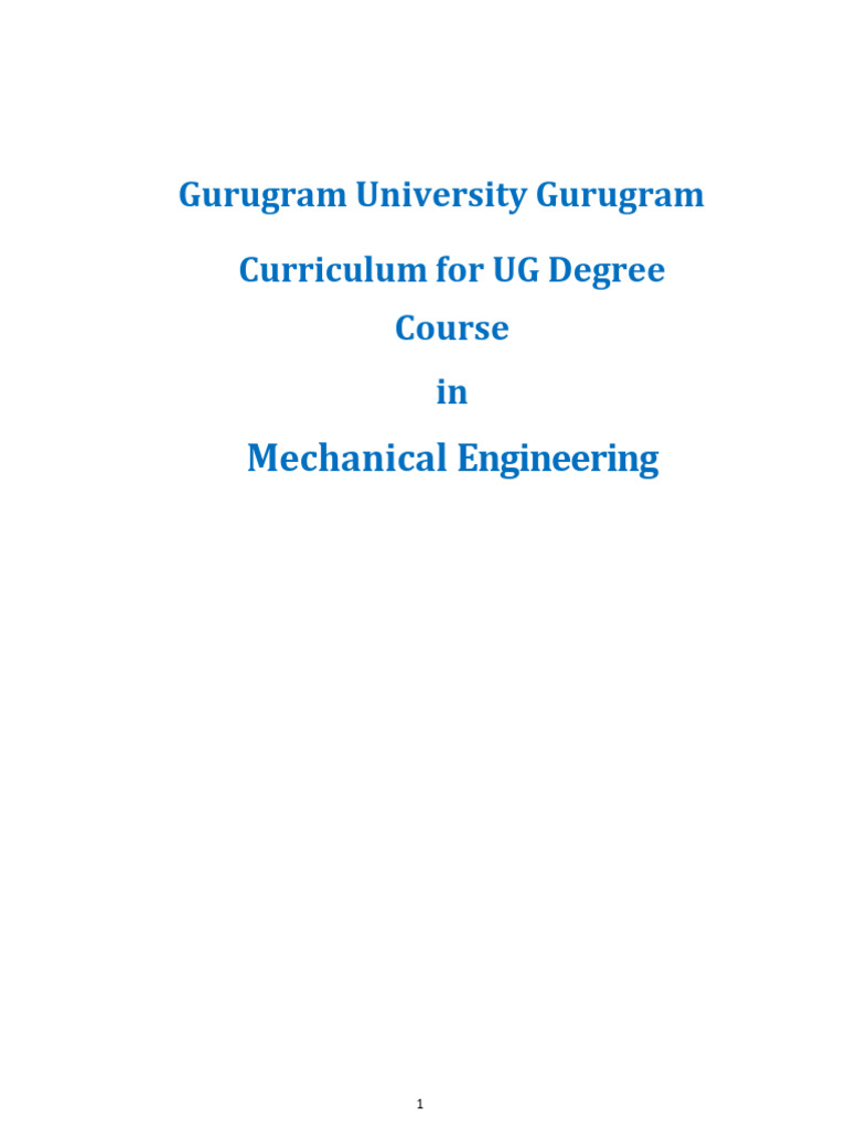 Gurugram University B.Tech Mechanical Syllabus | PDF | Fluid Dynamics ...