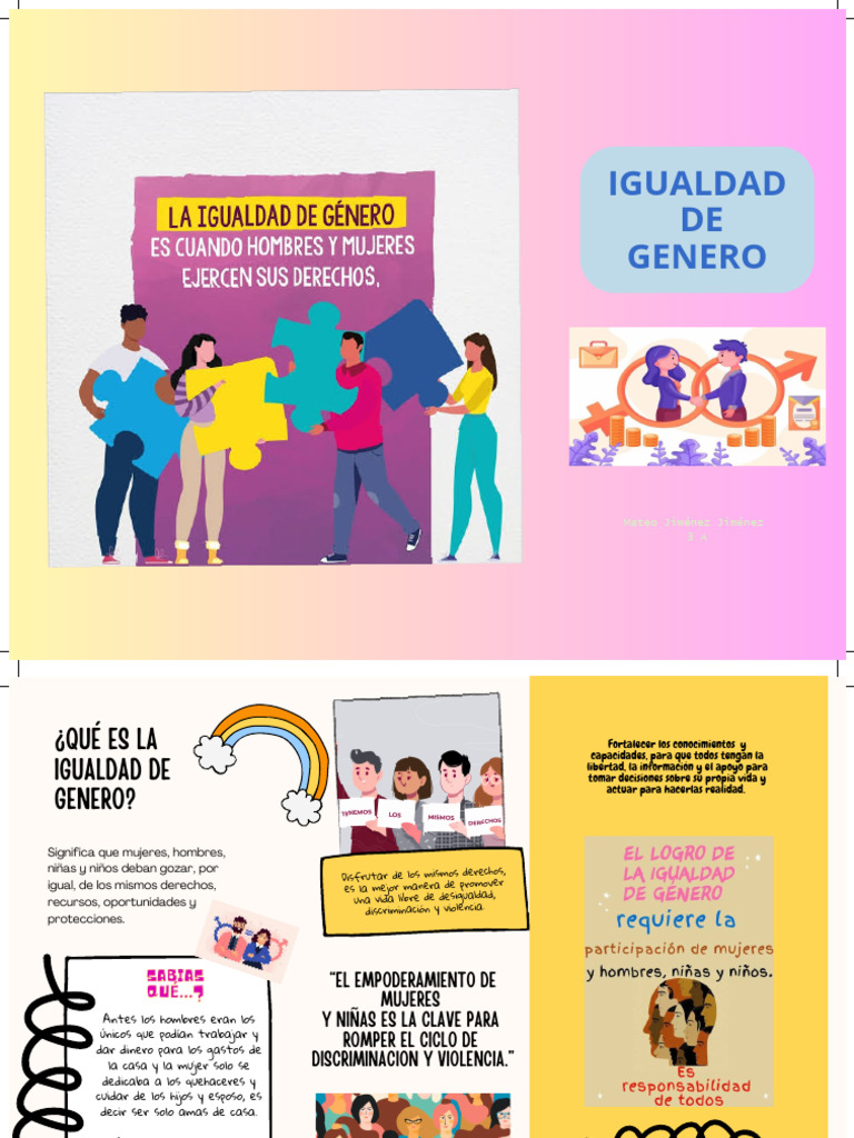Promoviendo la Igualdad de Género Infantil | PDF | Estudios de género ...