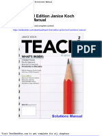 Dwnload Full Teach 2nd Edition Janice Koch Solutions Manual PDF