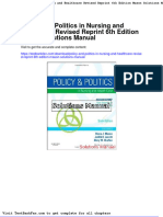 Dwnload Full Policy and Politics in Nursing and Healthcare Revised Reprint 6th Edition Mason Solutions Manual PDF