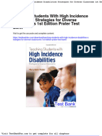 Dwnload Full Teaching Students With High Incidence Disabilities Strategies For Diverse Classrooms 1st Edition Prater Test Bank PDF