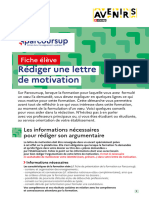 Fiche Rediger Lettre de Motivation 0124